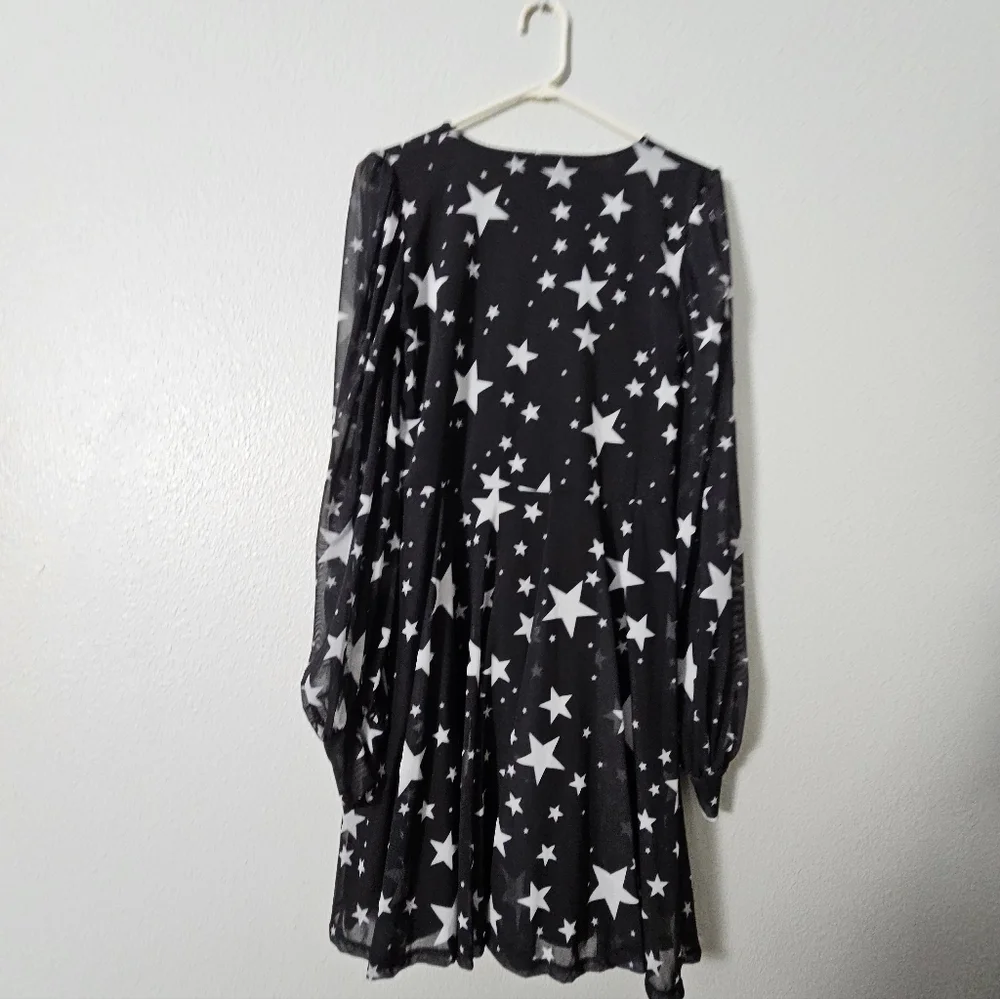 Black Milk Starry Print Dress Sz L - Picture 4 of 4